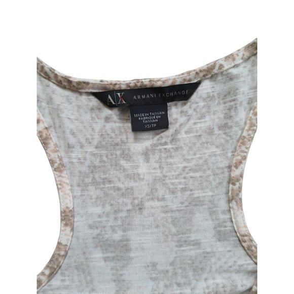 AX Armani Exchange Beige Snake Print Top - Picture 5 of 5